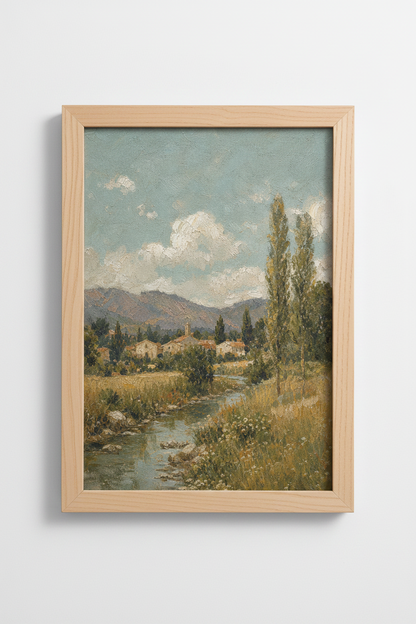 Impressionist Landscape Wall Art Print | Living Room Decor | Serene Poster