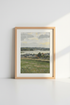 Pastoral Landscape Art | Impressionist Village Scene, Soft Ecru Tones | Living Room Decor