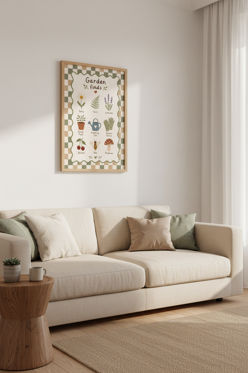 Garden Finds Wall Art | Cottagecore Botanical Illustrations, Kitchen Sunroom Decor