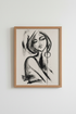 Abstract Woman Art Print | Modern Chic Female Sketch, Minimalist Bedroom Decor Poster