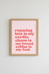Funny Slogan Quote Wall Art | Pink and Red Minimalist Typography, Dorm Room Decor
