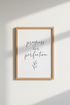 Progress Over Perfection Quote Wall Art | Office Decor | Minimalist Poster