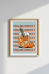 Aperol Spritz Wall Art Print | Retro Kitchen Bar Decor | Colorful Cocktail Poster