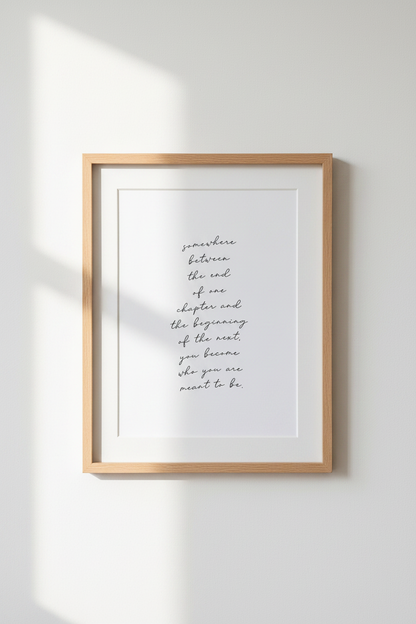 Minimalist Quote Wall Art Print | Inspirational Office Decor | Script Poster