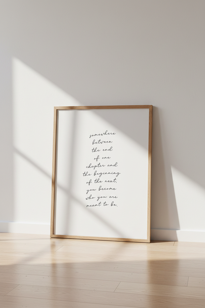 Minimalist Quote Wall Art Print | Inspirational Office Decor | Script Poster