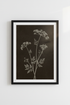Dark Botanical Wildflower Wall Art | Moody Floral Print, Bedroom Gallery Wall Decor