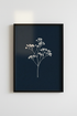 Navy Blue Botanical Wall Art | Baby&