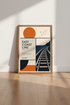 East Coast Line Railway Poster | Retro Minimalist Travel Print | Mid Century Home Decor