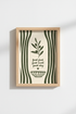 Mediterranean Kitchen Print | Sage Green Olive Branch Wall Art, Minimalist Food Poster