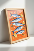 Sardines Fish Wall Art Print | Kitchen Decor | Mediterranean Aesthetic Poster