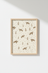 Sea Turtle Wall Art | Rustic Cream Tones, Coastal Living Room Poster