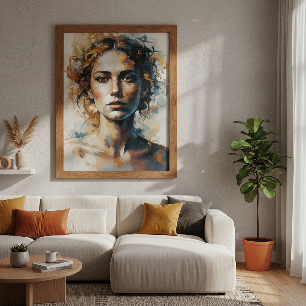 Surreal Astronaut Wall Art | Retro Cosmic Space Print, Modern Home Decor