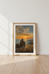 Enjoy Every Moment Sunset Wall Art | Impressionist Landscape | Coastal Decor Poster