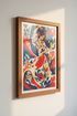 Flamenco Dancer Wall Art | Spanish Floral Paint Poster, Living Room Decor