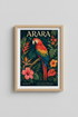 Macaw wall art | Tropical palette, living room decor