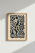 abstract wall art | Black on cream, modern boho vibes | Living Room Decor