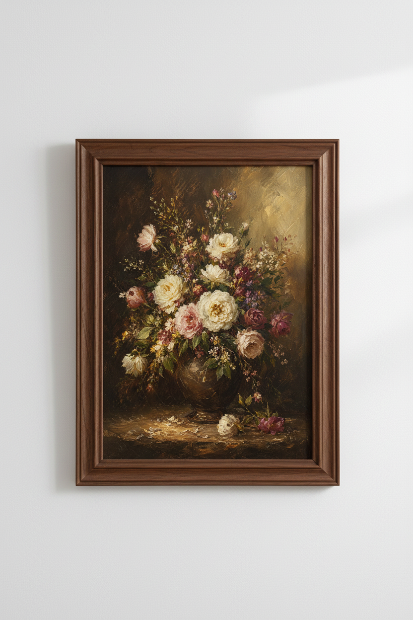 flower wall art print | Living Room Decor | Romantic Poster