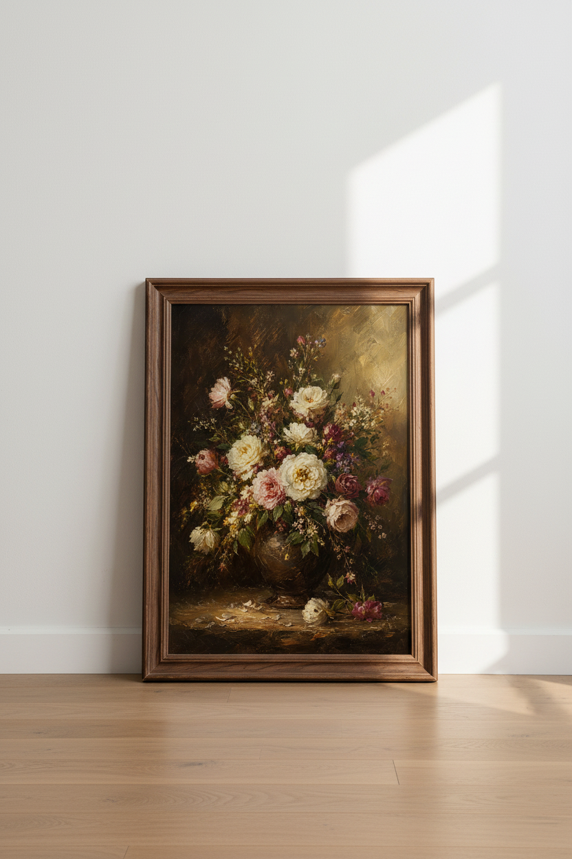 flower wall art print | Living Room Decor | Romantic Poster