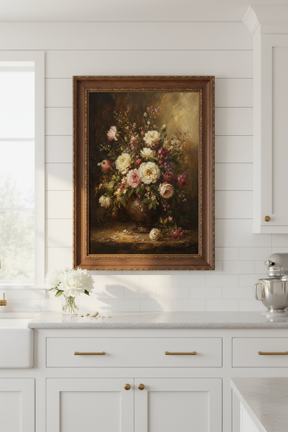 flower wall art print | Living Room Decor | Romantic Poster