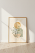 Abstract Olive Branch Print | Boho Botanical Wall Art | Sage Green Living Room Decor