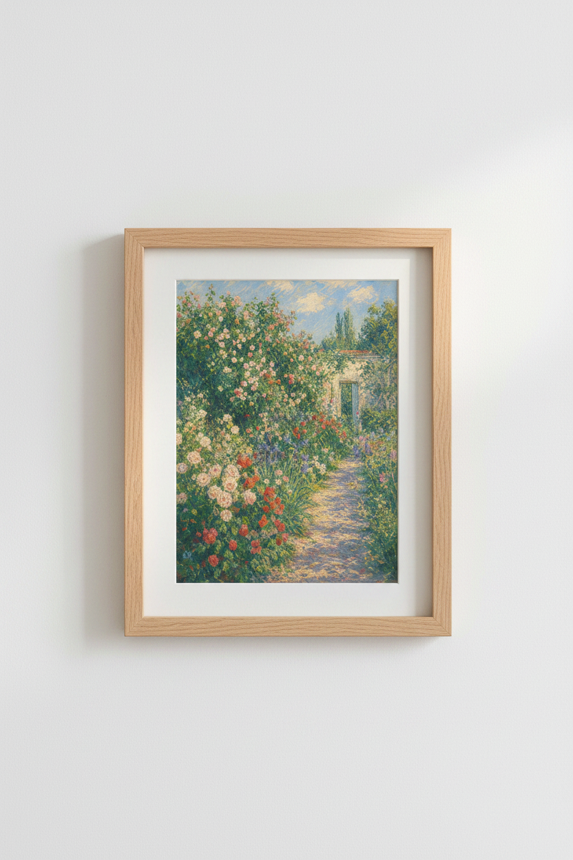 Impressionist Garden Wall Art Print | Living Room Decor | Vintage Poster