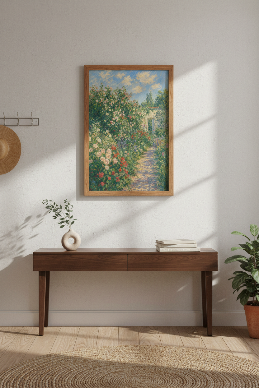 Impressionist Garden Wall Art Print | Living Room Decor | Vintage Poster