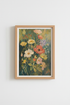Floral Wall Art | Vintage Palette for Living Room | Boho Poster