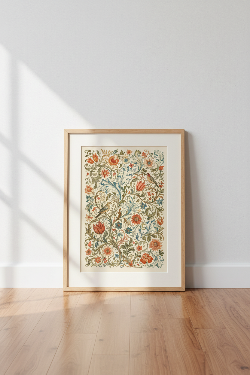 Botanical poster | Vintage floral design, living room decor