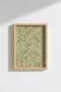 Botanical Poster | Teal & Cream, Living Room Decor