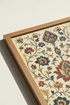 Persian Floral Art | Navy & Terracotta Botanical, Living Room Decor