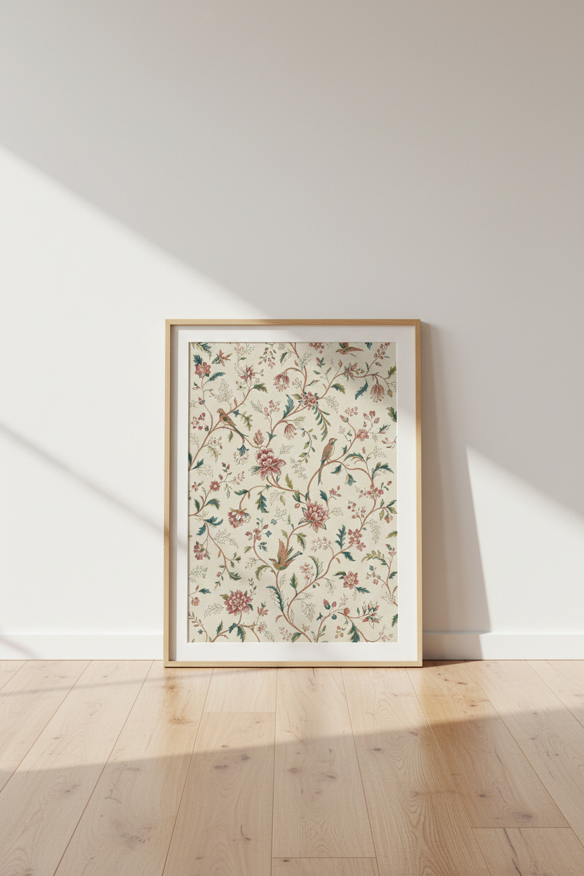 Botanical Wall Art | Vintage Floral Palette, Living Room Decor