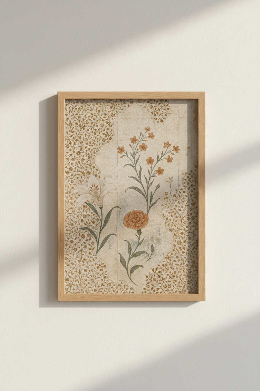 Vintage Botanical Wall Art Print | Living Room Decor | Sophisticated Poster