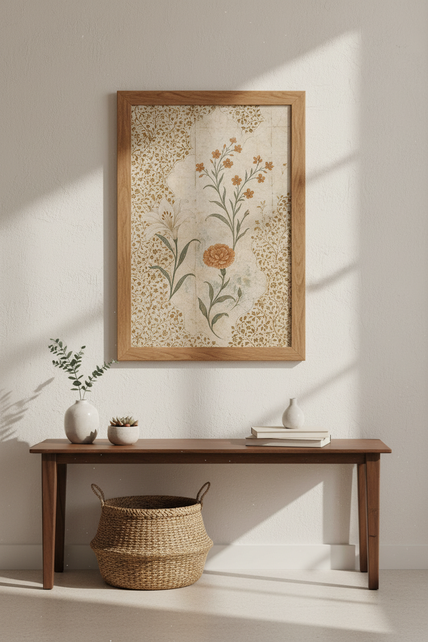 Vintage Botanical Wall Art Print | Living Room Decor | Sophisticated Poster