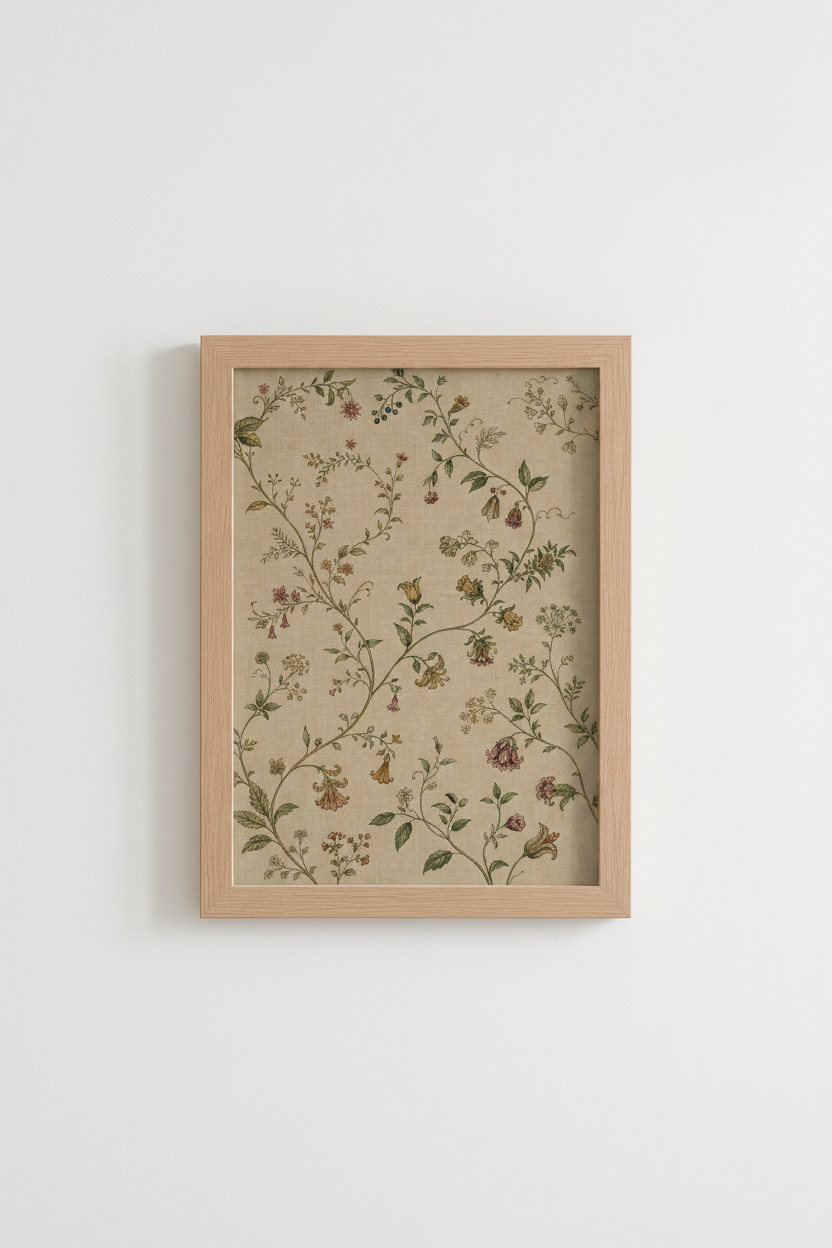 Botanical Wall Art Print | Living Room Decor | Vintage Floral Poster