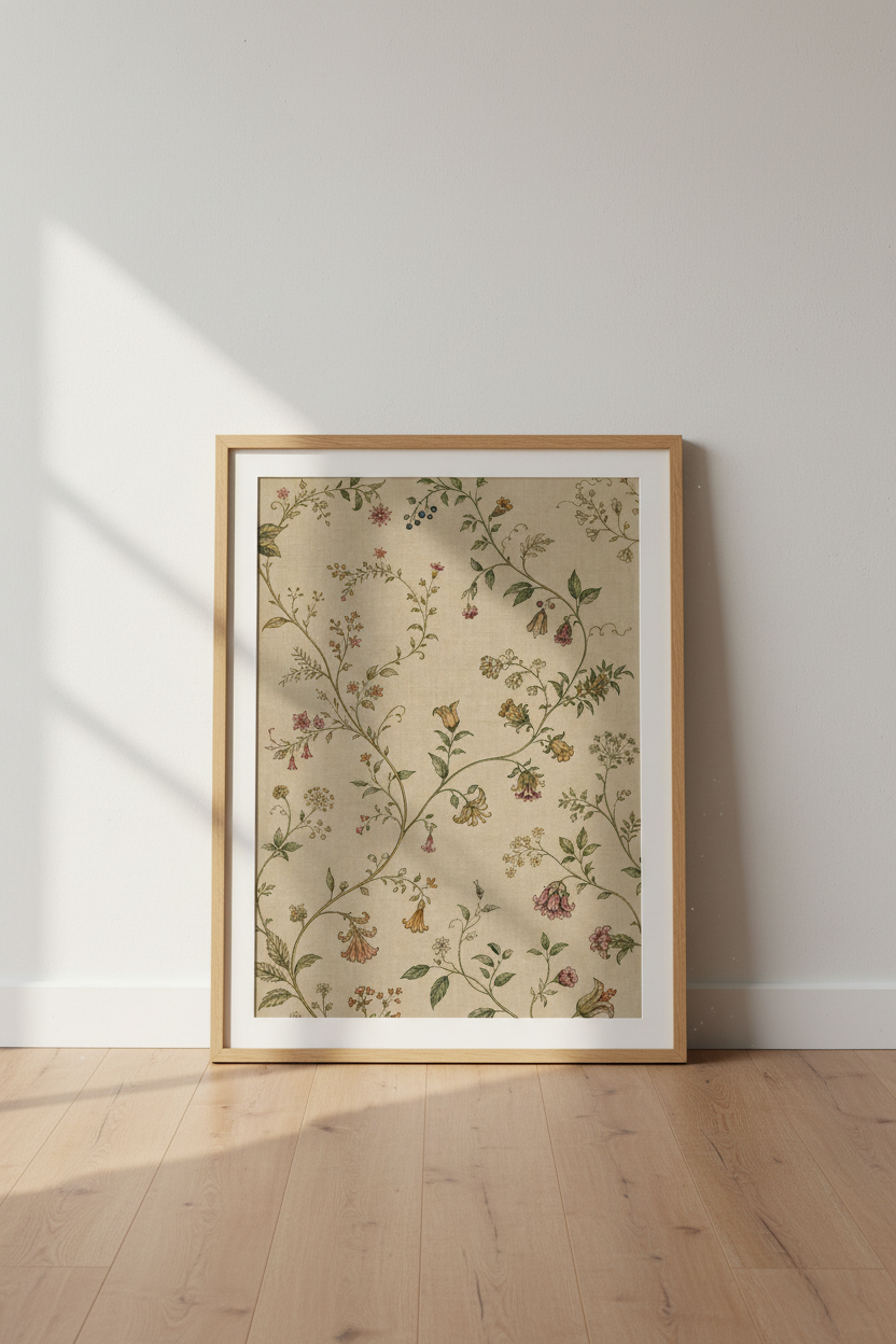 Botanical Wall Art Print | Living Room Decor | Vintage Floral Poster