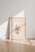 Pink Tulips Chinoiserie Wall Art Print | Bedroom Decor | Grandmillennial Poster