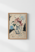 Floral Wall Art | Impressionist Bouquet in Soft Pink, Living Room Decor