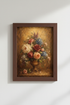 Antique Floral Art | Romantic Bouquet Canvas Print | Cozy Living Poster
