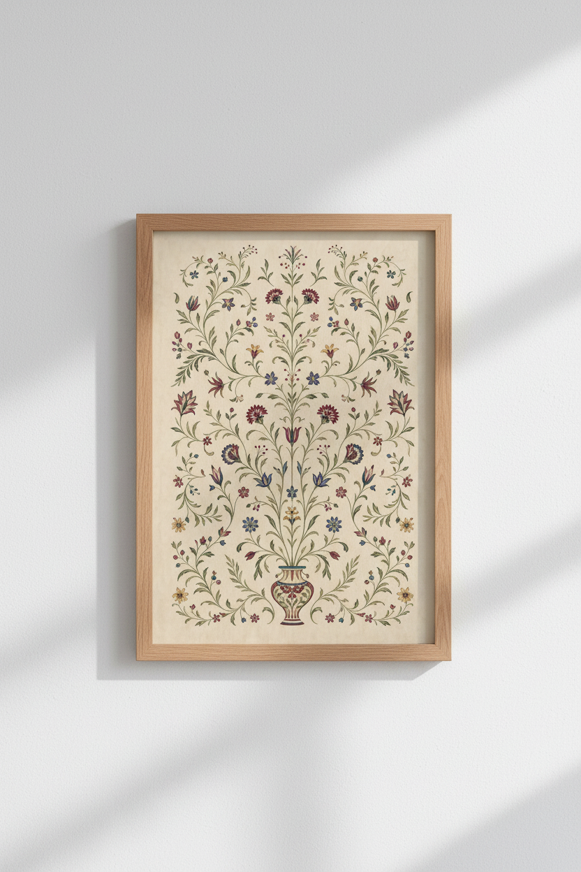 Vintage Floral Wall Art Print | Living Room Decor | Classic Poster