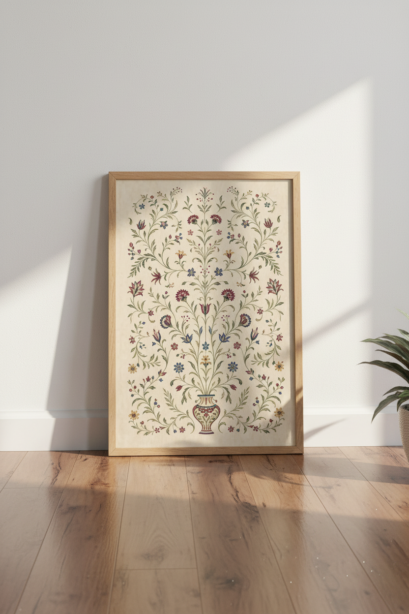 Vintage Floral Wall Art Print | Living Room Decor | Classic Poster