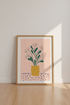 Pink Floral Still Life Art | Whimsical Botanical Print, Pastel Bedroom Decor