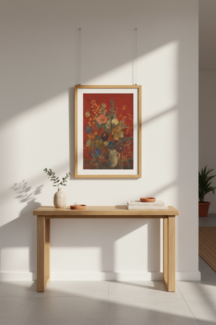 Vintage Bouquet Wall Art Print | Living Room Decor | Romantic Poster