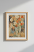 Boho wall art print | Warm abstract bouquet decor | Cozy poster