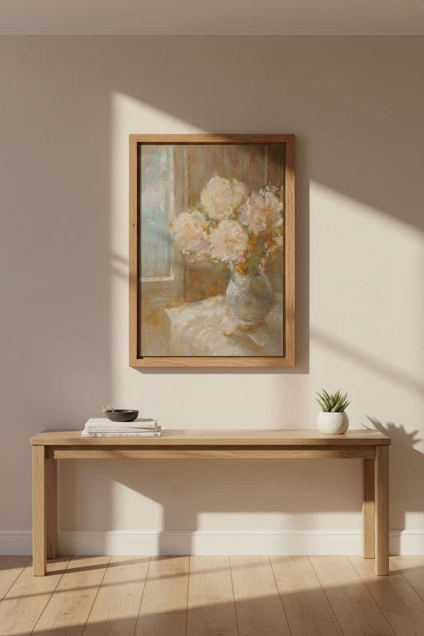Impressionist Floral Wall Art Print | Living Room Decor | Soft Vintage Poster