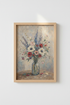 Impressionist Bouquet Wall Art Print | Living Room Decor | Soft Pastels Poster