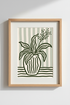Boho Wall Art Print | Sage & Cream, Living Room Decor | Minimalist Poster