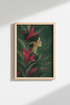 botanical wall art | Deep emeralds, blush accents, Living Room Decor