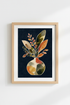 Abstract Wall Art Print | Vase Botanical Decor | Moody Boho Poster