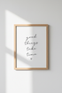 Good Things Take Time Wall Art | Minimalist Typography Poster | Office Decor