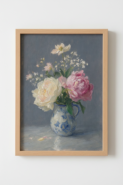 Floral Wall Art Print | Living Room Decor | Pastel Aesthetic Poster